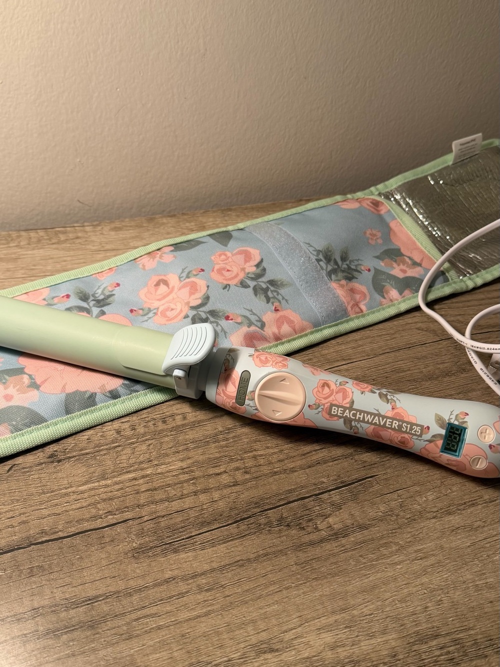 Kids Floral Pink & Mint Curling Wand